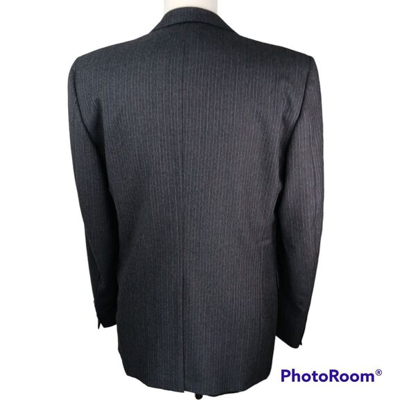 Bradmore Woolf Brothers Suit 40 Gray Pinstripes 2 Button, Trousers W36 - Picture 5 of 14